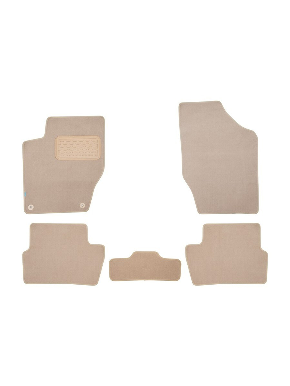 Коврики в салон для PEUGEOT 308 2007-2011, 2011-2015, хэтчбек, 5 шт. (текстиль, бежевые) KLEVER04381122112KH