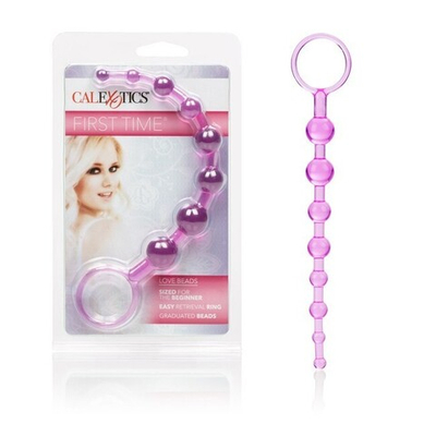 Анальная цепочка "First Time Love Beads" (Цвет: фиолетовый)
