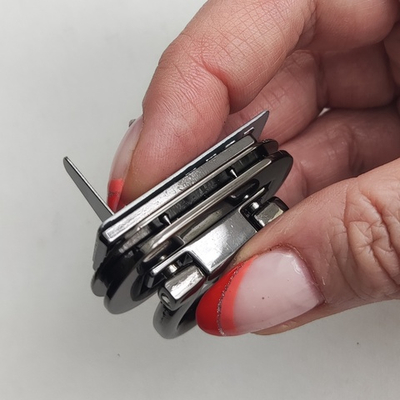 Замок вертушка на винтах Петелька Черный никель