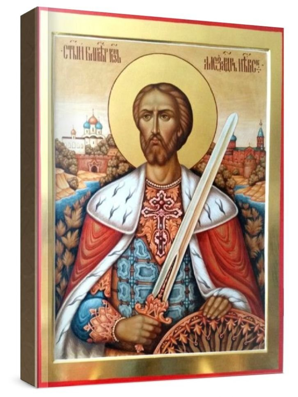Александр Невский (рукописная икона)