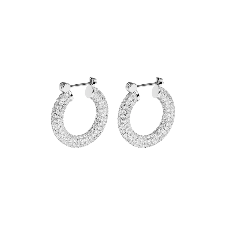 Серьги с Паве – Белые