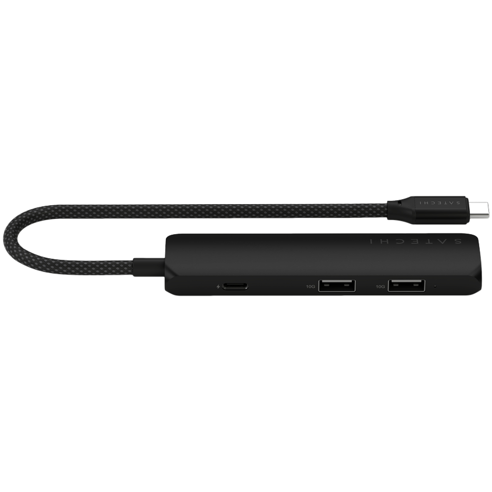 SATECHI 4-in-1 USB-C Slim Multiport Adapter 4K (Black)