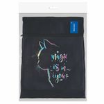 Мешок для обуви BRAUBERG, с петлёй, карман на молнии, 47х37 см, "Magic Cat", 271608