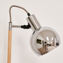 UML-T702 E14 SILVER Торшер напольный под лампу Е14. 60W. с регулировкой наклона. Механический выключатель. Серебристый. ТМ Uniel