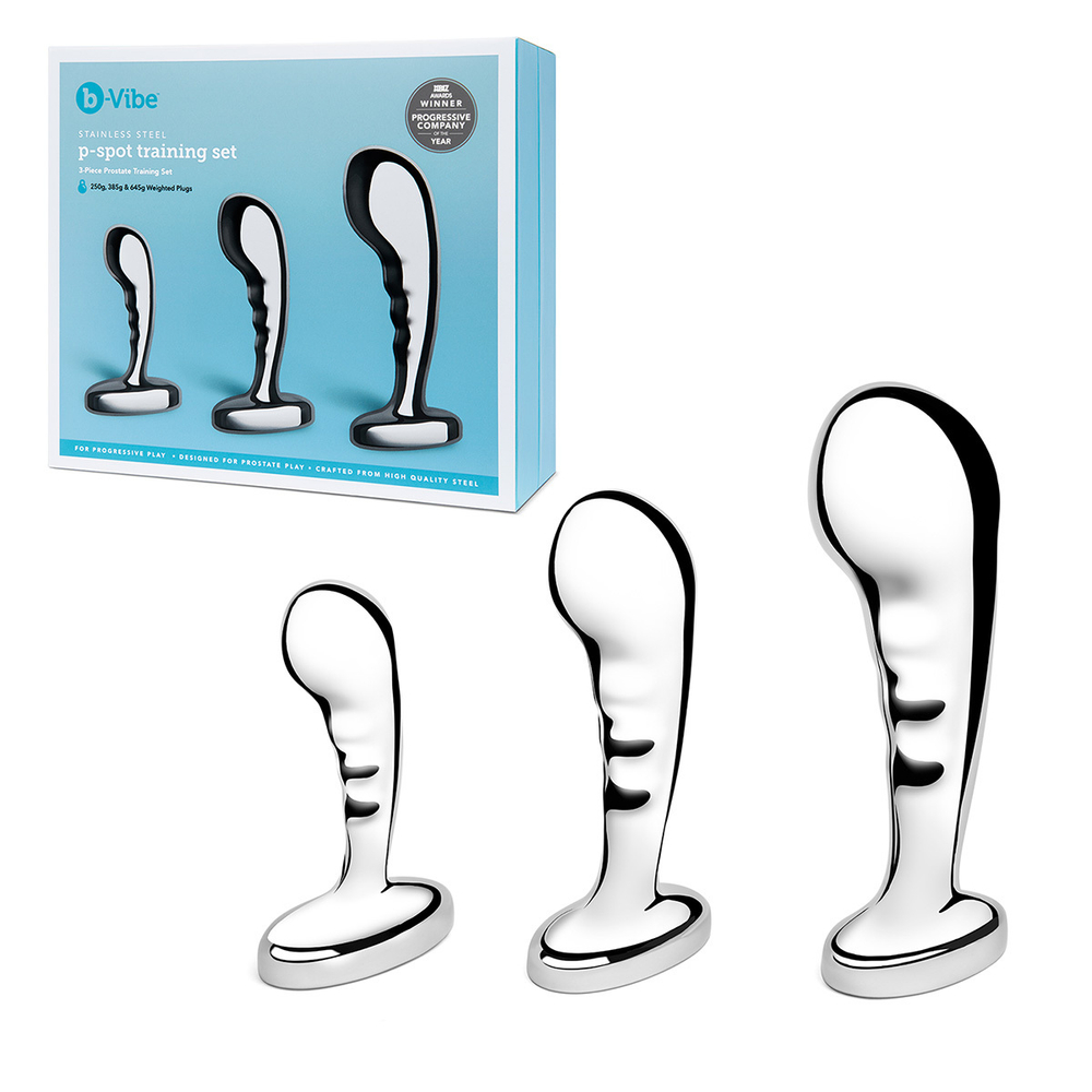 b-Vibe STAINLESS STEEL P-SPOT TRAINING SET - Набор металлических стимуляторов