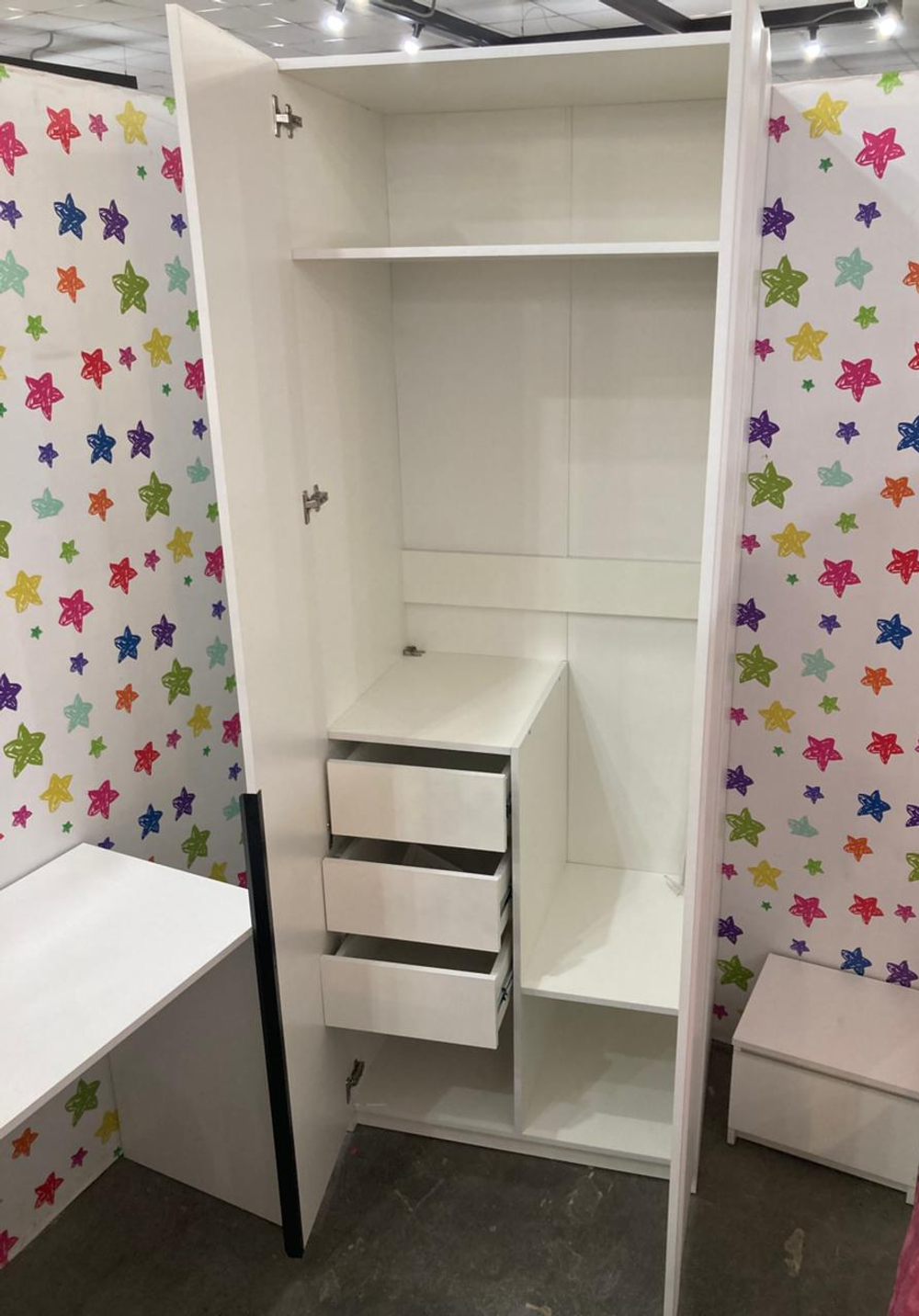 Шкаф 2-х створ. с 3-мя ящиками Ольга-6 белый