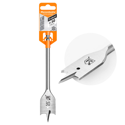 Сверло по дереву перовое 30 х152мм "Rennbohr"