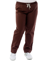 Брюки медицинские женские Доктор стиль Комфорт на резинке со шнурком, шоколад, 40