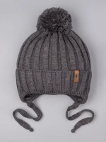 Шапка для мальчика осенняя на завязках