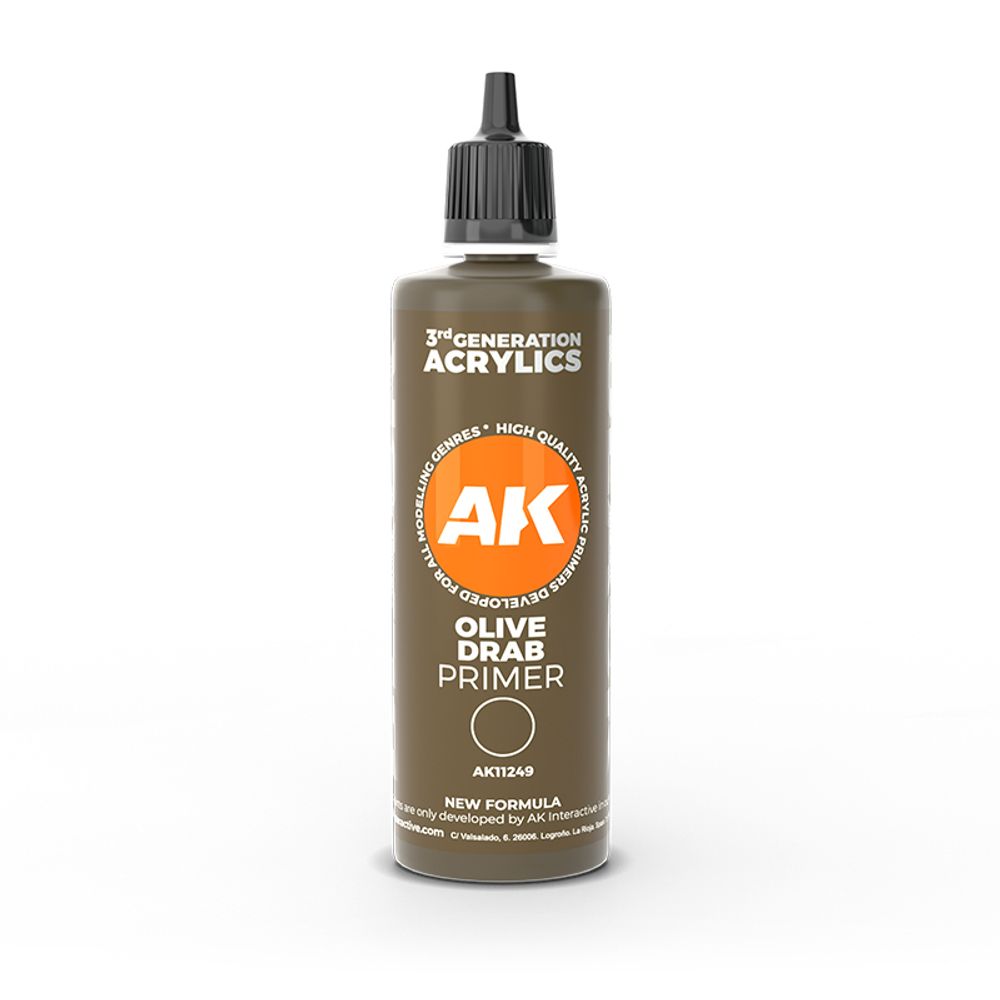 Акриловый праймер AK Interactive Olive Drab 100ml Акриловый праймер AK Interactive Olive Drab 100ml