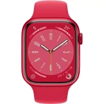 Apple Watch Series 8, 45 мм, из алюминия цвета (PRODUCT)RED, спортивный ремешок