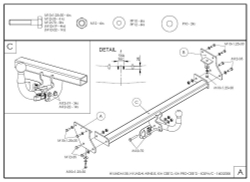 Оцинкованный фаркоп на Hyundai i30 хетчбек FD 2007-2010, Kia Ceed хетчбек 2006-2012, в т (без электрики), Galia K029C
