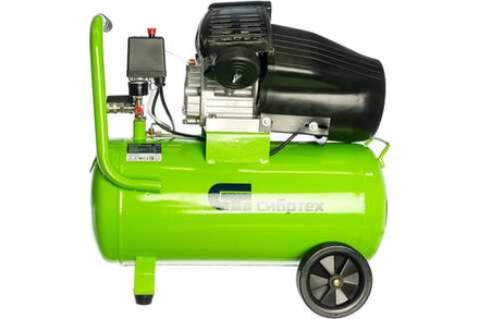 Компрессор воздушный КК-2200/50, 2,2 кВт, 350 л/мин, 50 л, прямой привод, масляный// Сибртех