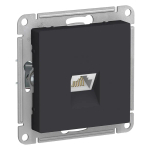 ATLASDESIGN РОЗЕТКА компьютерная RJ45 кат. 6A, механизм, КАРБОН