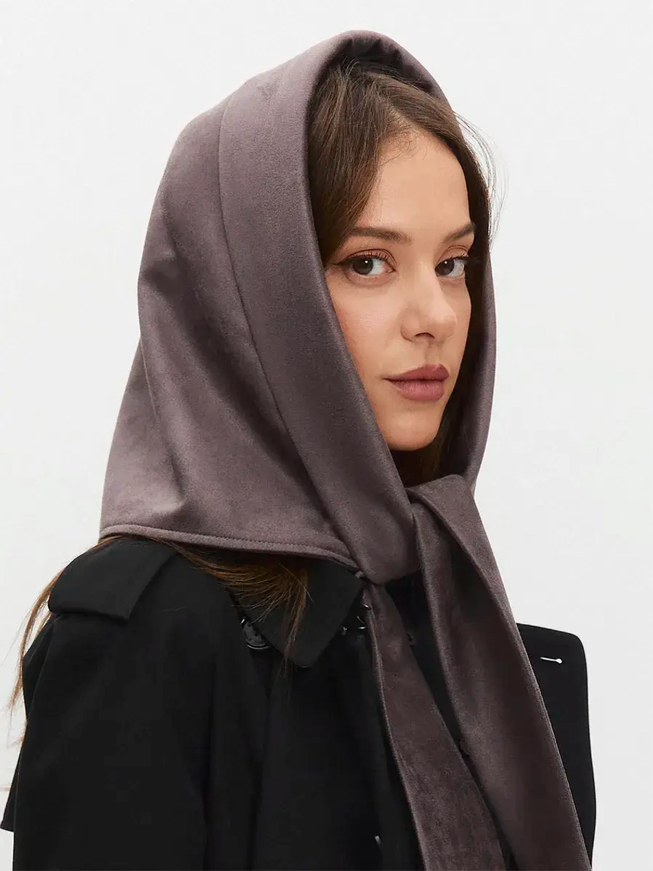 Косынка плотная замшевая