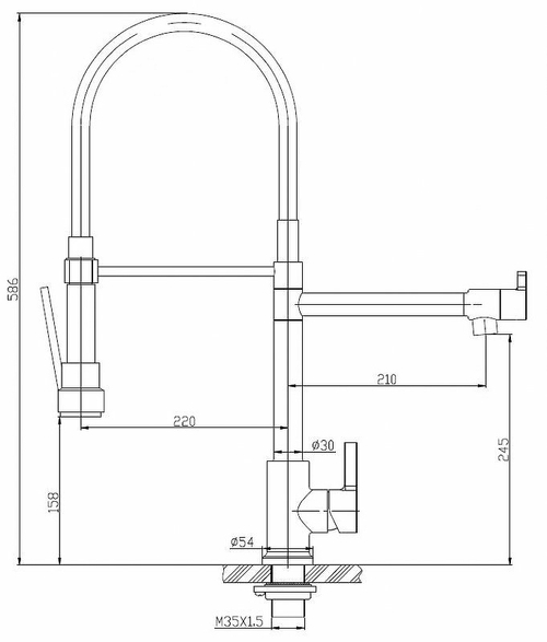 Смеситель для кухни BelBagno BB-LAM50-IN Сатин