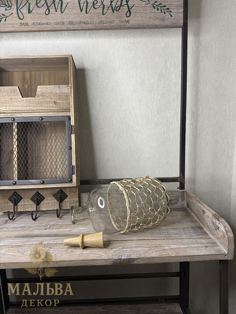 Бутылка декоративная "Флинт" от J-LINE стекло 15x15x32см от J-LINE