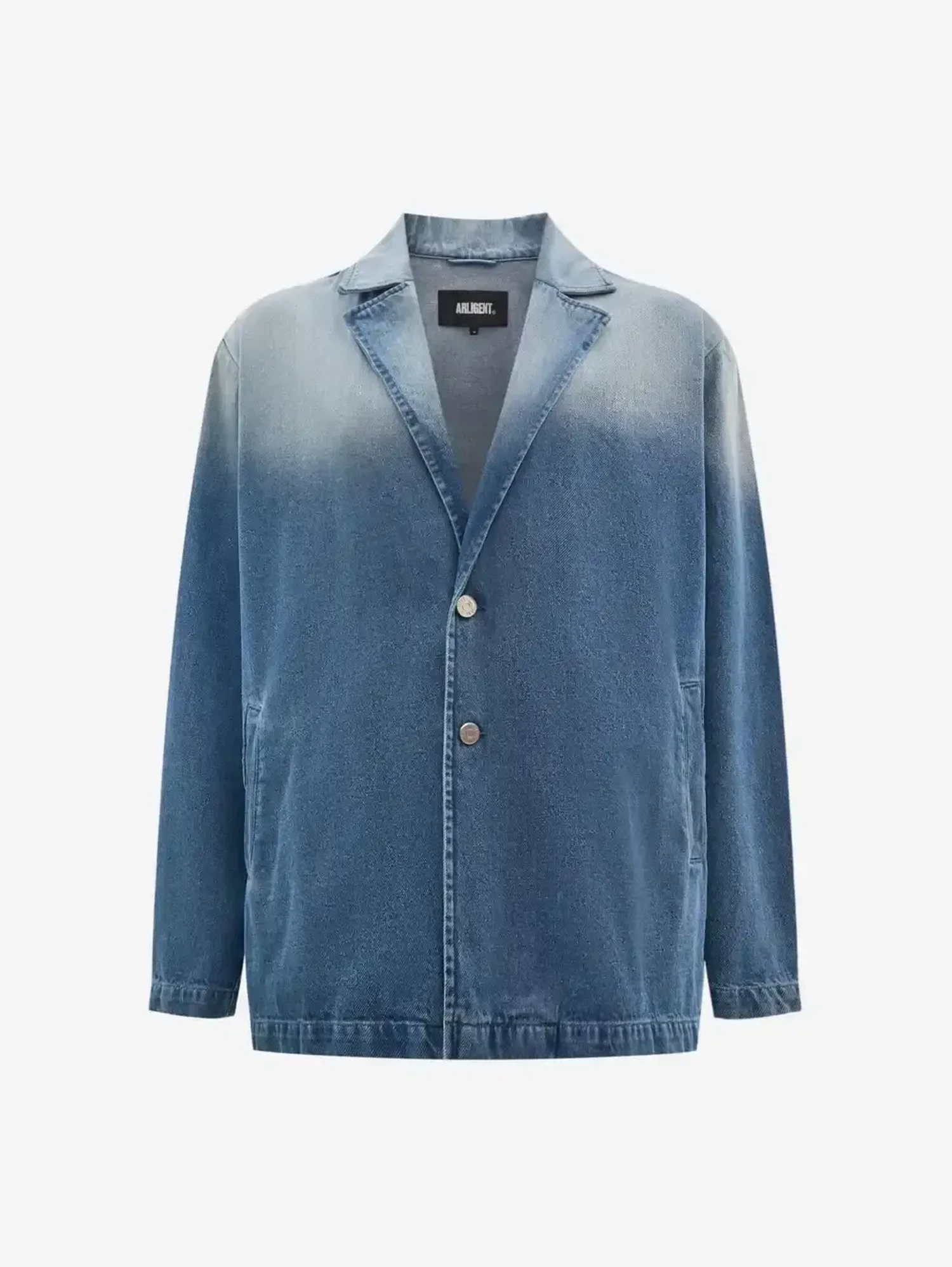 Пиджак из денима с эффектом деграде