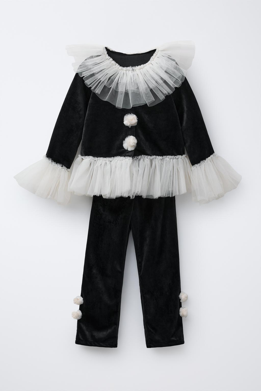 ZARA КОСТЮМ АРЛЕКИНА, ЧЕРНЫЙ