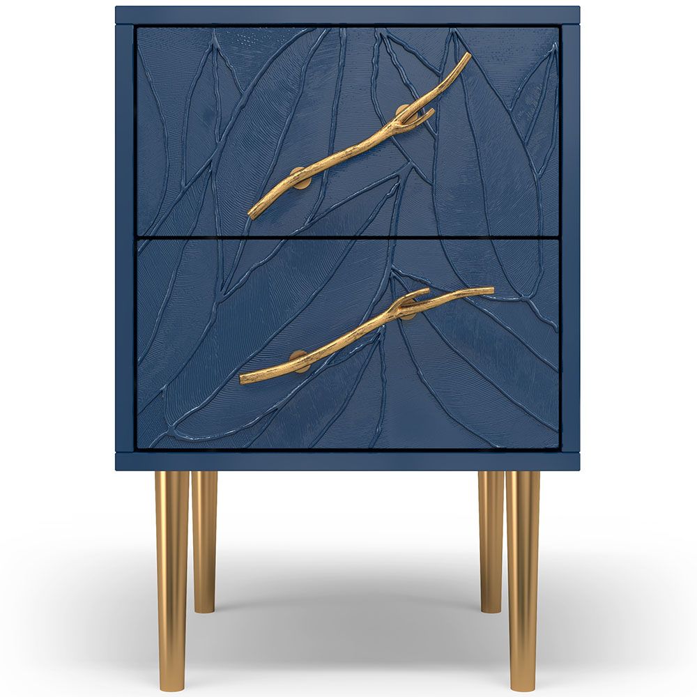 Тумба Арт Колор leaves Стайл Голд Королевский синий
