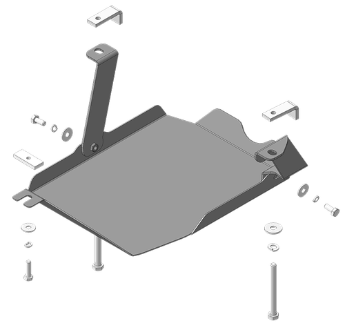 Усиленная защита Motodor зад. дифференциала. 2 мм, сталь. для Hyundai Santa Fe V 2021-н.в.,KIA Sorento 2020-н.в. арт.01043