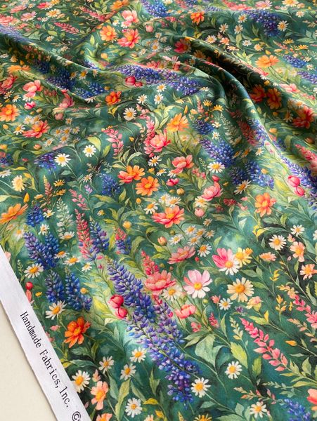 ЗЕЛЕНЫЙ ЛУГ. 100% хлопок Handmade Fabrics 4
