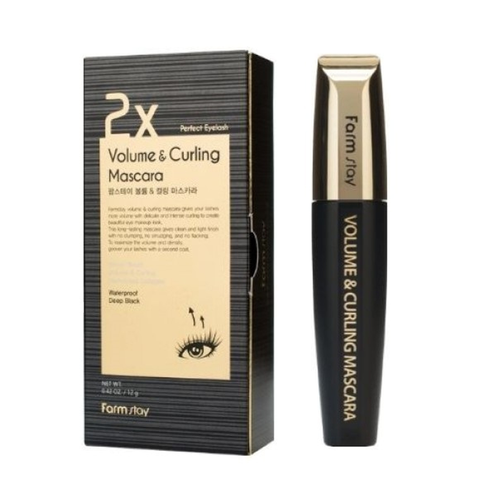 Тушь для ресниц Подкручивание и объем FarmStay Volume & Curling Mascara