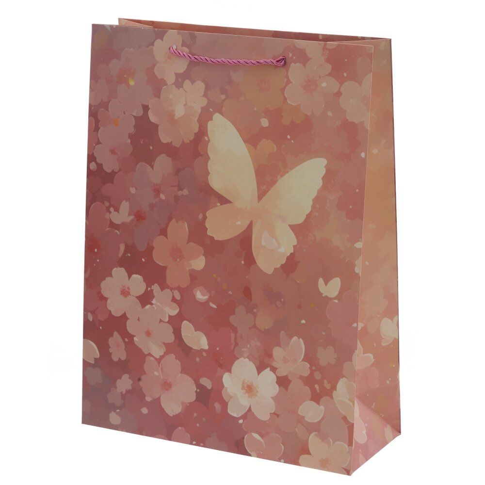 GAEM Пакет подарочный L (бумага 210г/м2, блок 12шт), L30 W12 H40 см, 4в.