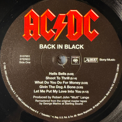 Виниловая пластинка AC/DC - Back In Black LP