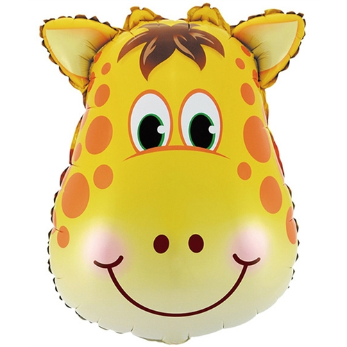 Шар фольгированный Фигура "Большая голова,Милый Жираф" 34'' с гелием