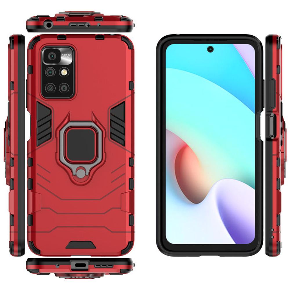 Противоударный чехол с кольцом Panther Case для Xiaomi Redmi 10