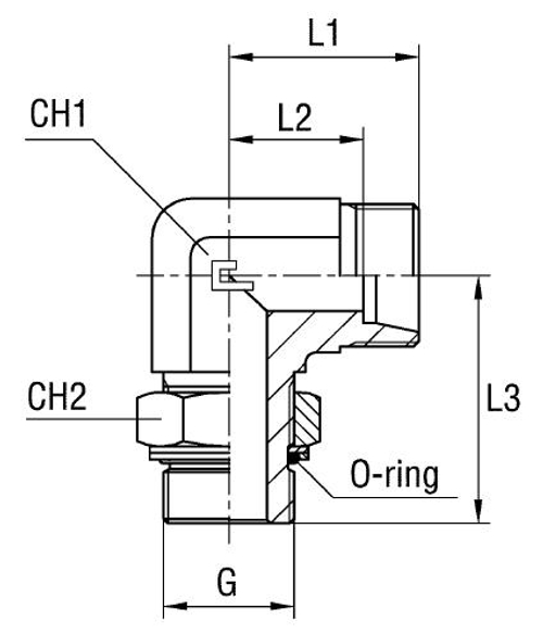 Штуцер FRG90 DL22 BSP 3/4 (в сборе)