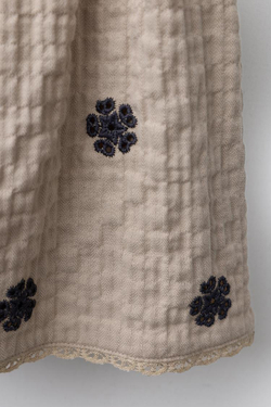 ZARA ЮБКА С ВЫШИВКОЙ, СВЕТЛО-БЕЖЕВЫЙ