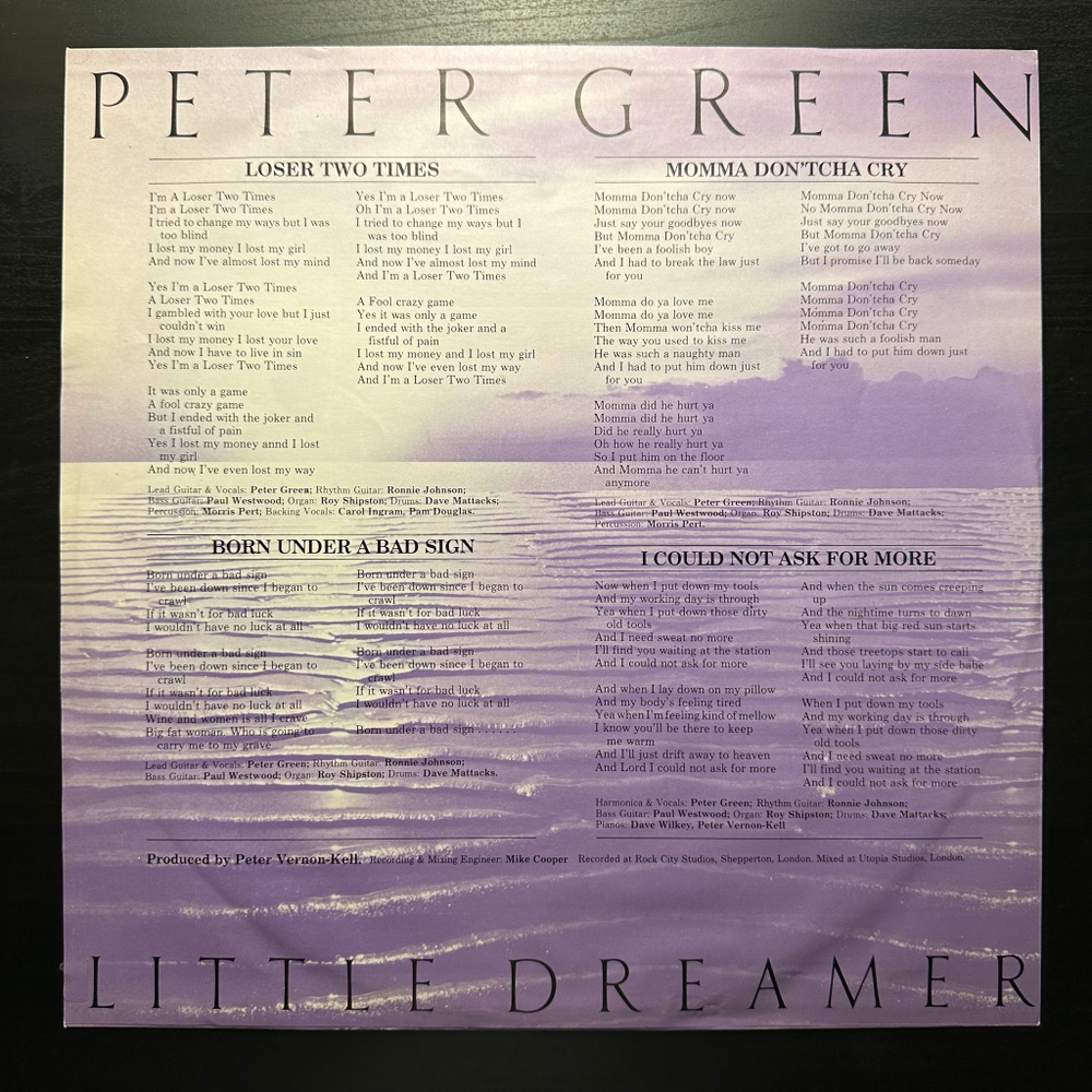 Peter Green - Little Dreamer (Швеция 1980г.)