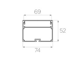 Профиль накладной алюминиевый LC-LP-5274-2 Anod