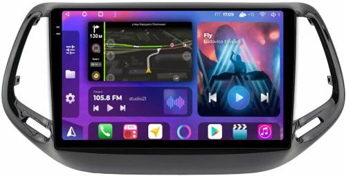 Магнитола для Jeep Compass 2 2016+ - FarCar S500-TS10 монитор 10.36" QLED на Android 14, Быстрая, CarPlay, 4G SIM-слот