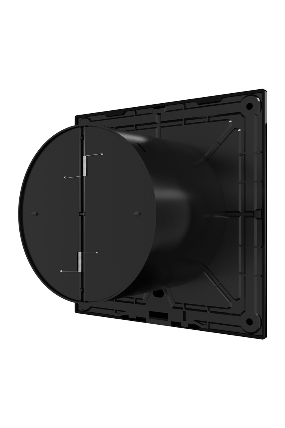Вентилятор накладной SLIM D100 обр.клапан Obsidian DICITI