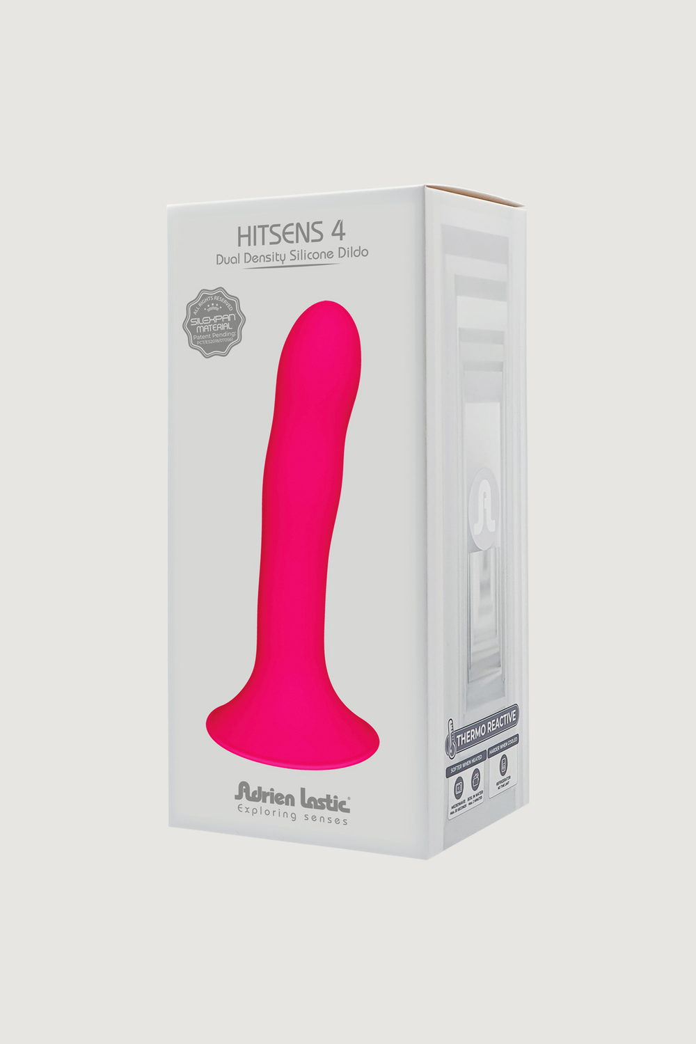 Дилдо на присоске с двойной плотностью Hitsens S04 Pink ADRIEN LASTIC DILDO DUAL DENSITY