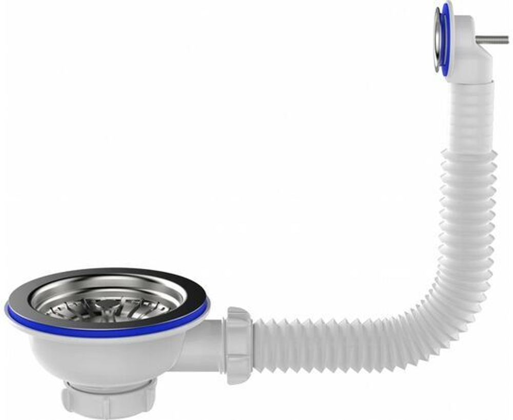 Выпуск 3 1/2" с металлической решеткой и круглым переливом, Aquant, NV320-40-MR