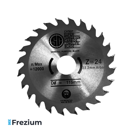 Диск пильный по дереву (115x22.2 Z24 ATB)
