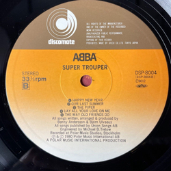 Винтажная виниловая пластинка LP ABBA АББА Super Trouper (Япония 1980) (No Obi) Happy New Year
