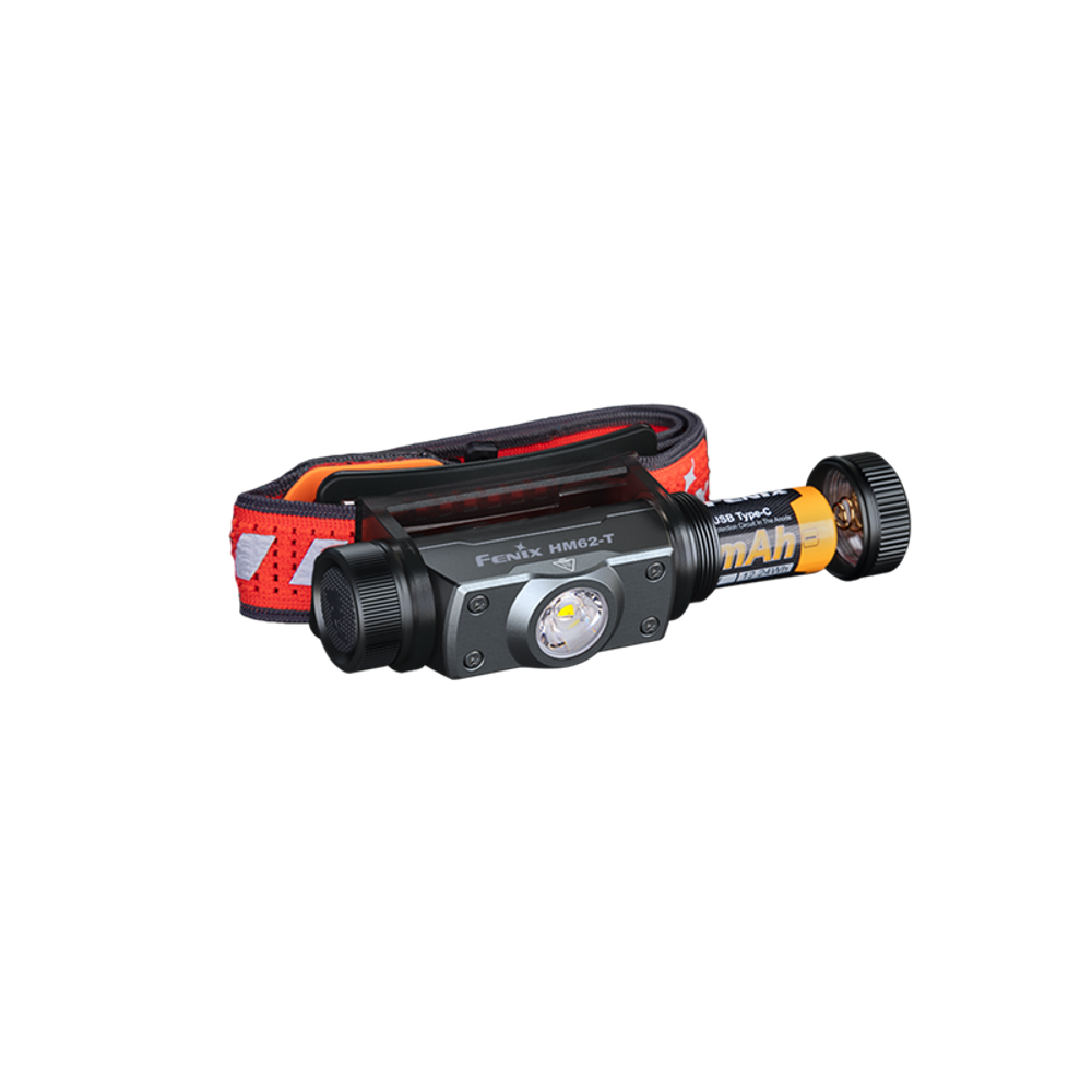Налобный фонарь Fenix HM62-T черный (белый и красный свет) аккумуляторный, Type-C, магниевый сплав (
