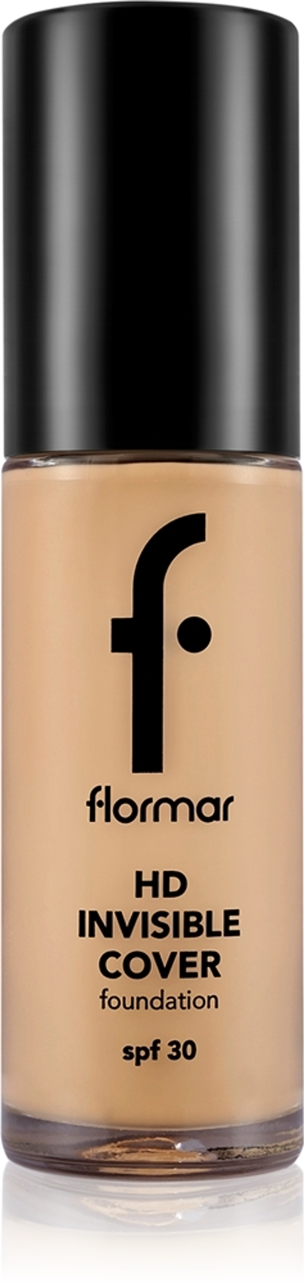 flormar HD Invisible Cover Foundation - Легкая тональная основа с освещающим эффектом SPF 30, 30 ml