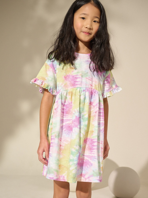 Платье для девочки Next AH9-594, Белый, Розовый, Голубой