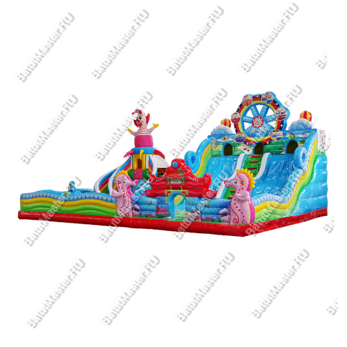 Коммерческий надувной батут "Парк развлечений" 15*10*8 м