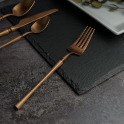 Вилка столовая 21 см матовая цвет медь PVD   [12]