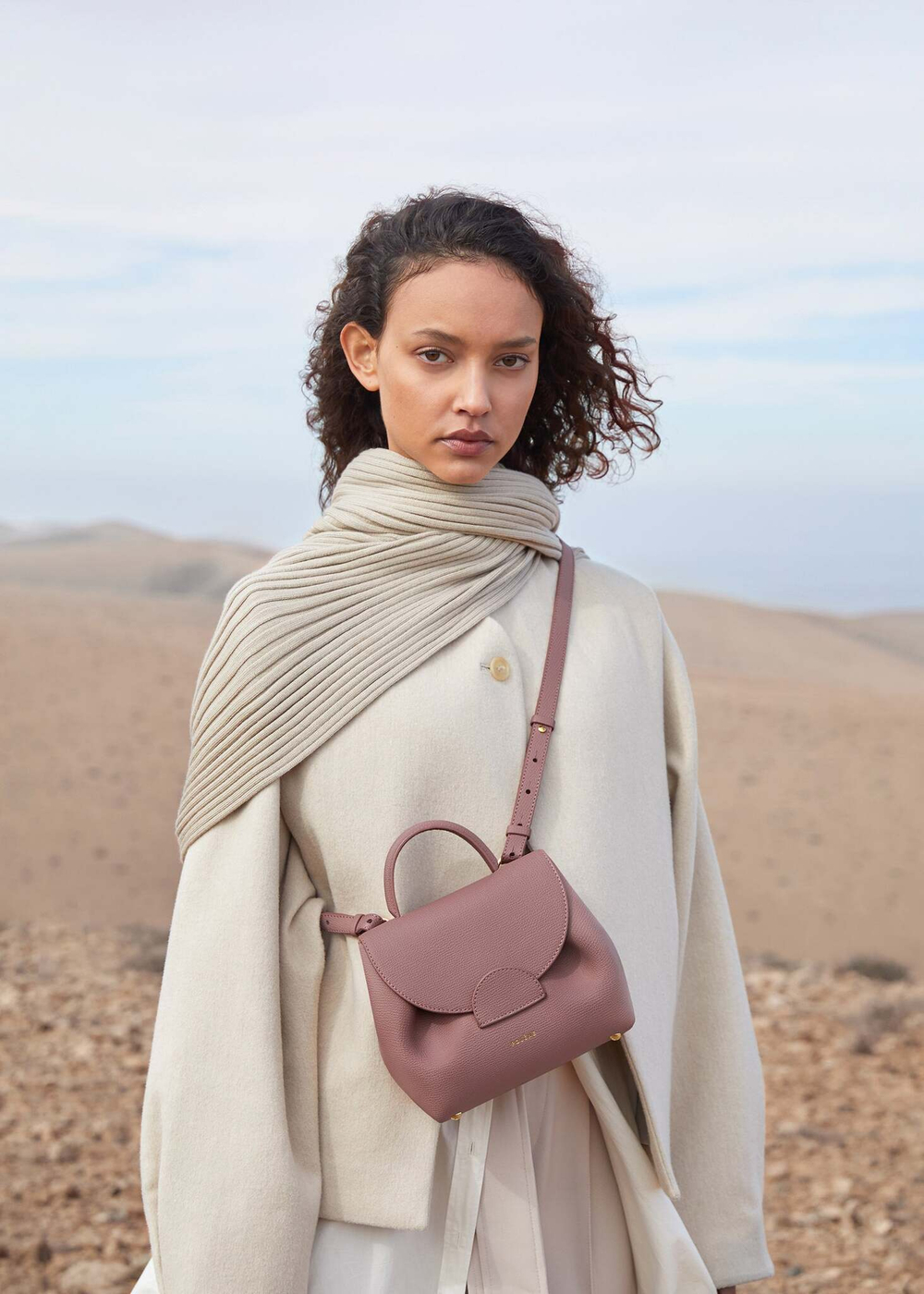 Сумка Polene Numéro Un Nano EDITION TEXTURED LILAC