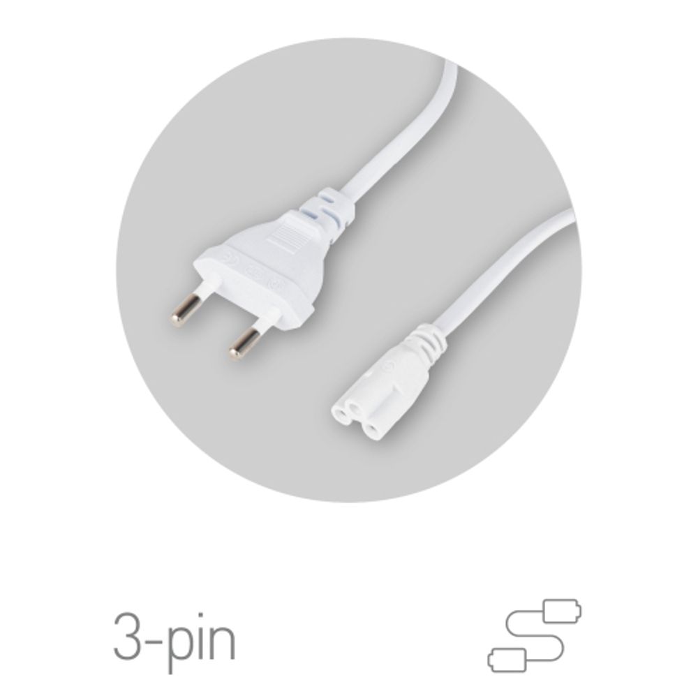 Кабель питания для линейного светильника ЭРА FTS-C5-plug-1,5 1,5 м с выключателем коннектор IEC C5