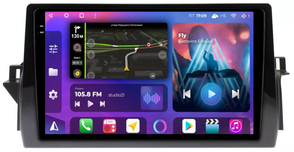 Магнитола для Toyota Camry 70 (75) 2021-2023 - FarCar BM3223M монитор 10.36" QLED на Android 14, TS10, 4+32Гб, CarPlay, 4G SIM-слот