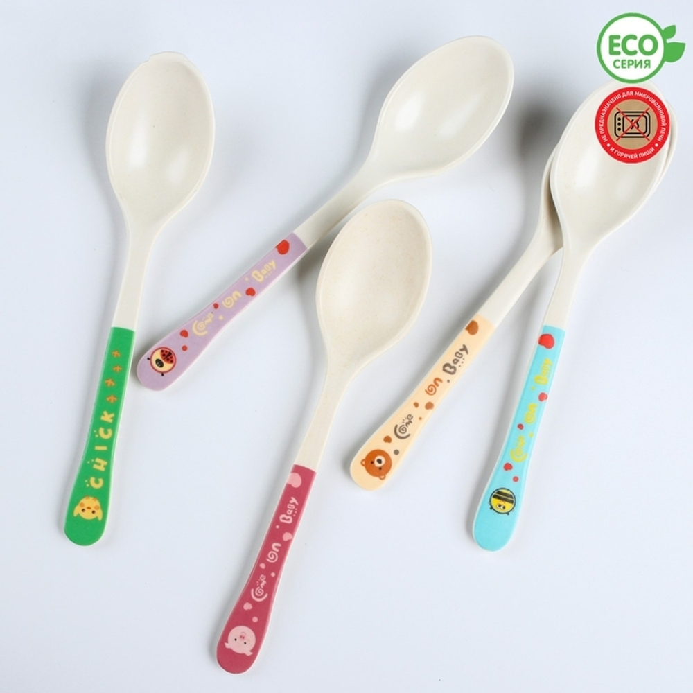3973785 Ложка детская для кормления из бамбука
